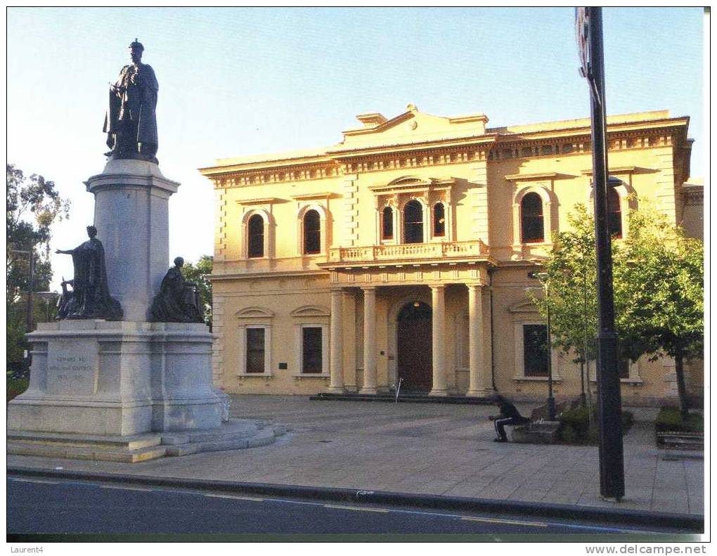 Australia Library - Bibliothèque D´Australie - South Australia - State Library + Edward VII Statue - Libraries