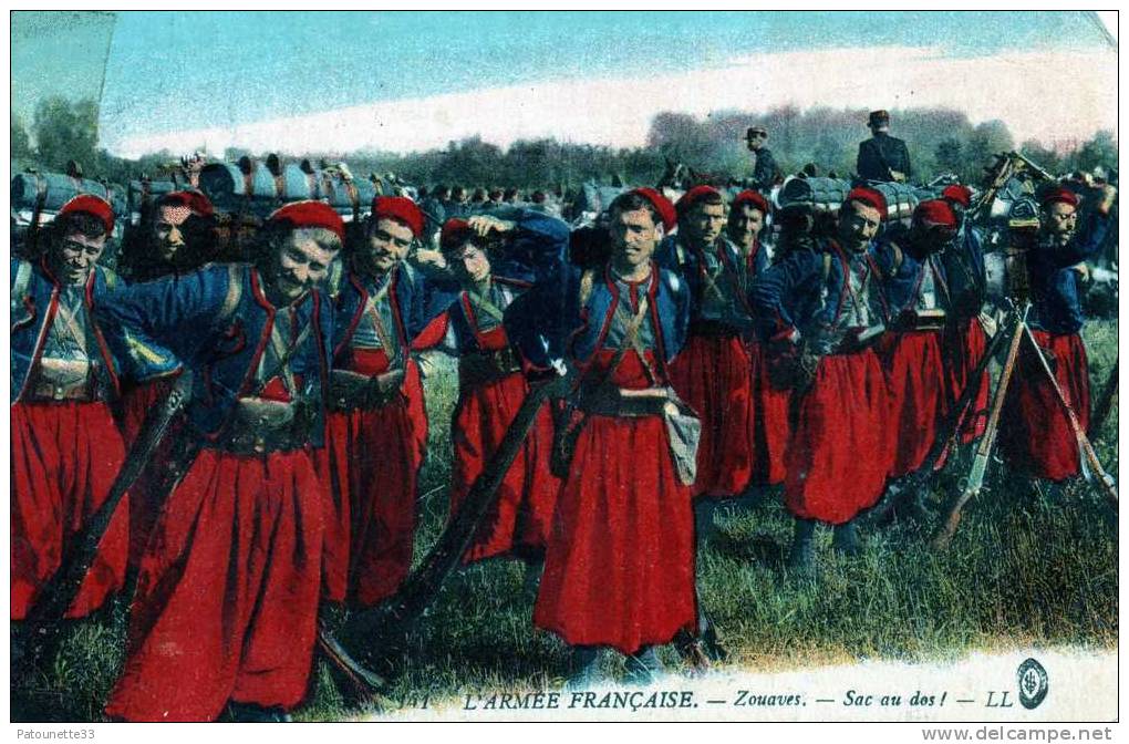 ALGERIE L' ARMEE FRANCAISE ZOUAVES SAC AU DOS - Other & Unclassified