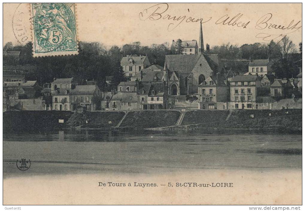 CPA  (37)   ST-CYR-SUR-LOIRE  /  De Tours à Luynes  - - Saint-Cyr-sur-Loire