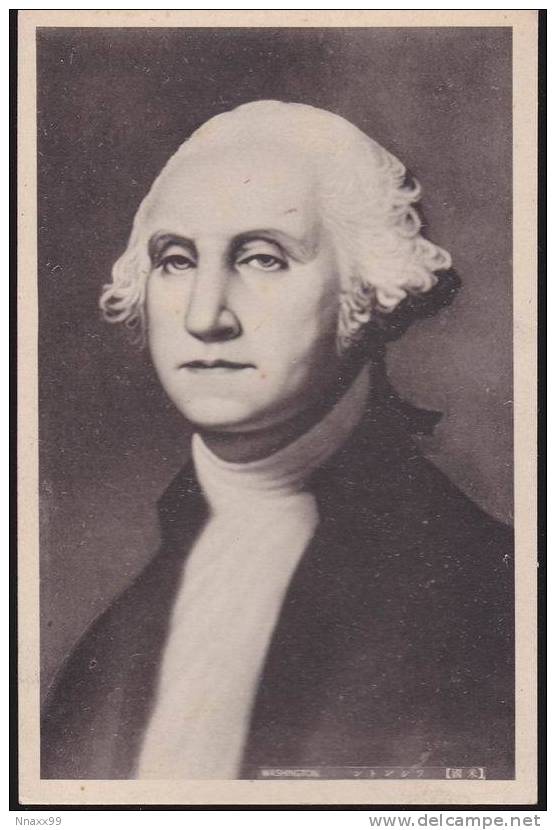 USA - President George Washington, Japanese Vintage Postcard, 1920~30s - Presidentes