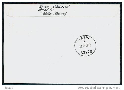 Yugoslavia - F. D. C. Joy Of Europe Festival Cover. Express Sent Value-letter From Zagreb To Labin 02. 10. 1989.  There - Autres & Non Classés