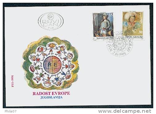 Yugoslavia - F. D. C. Joy Of Europe Festival Cover. With Commemorative Cancel 02. 10. 1991. And One First Day Cancel. Al - Autres & Non Classés