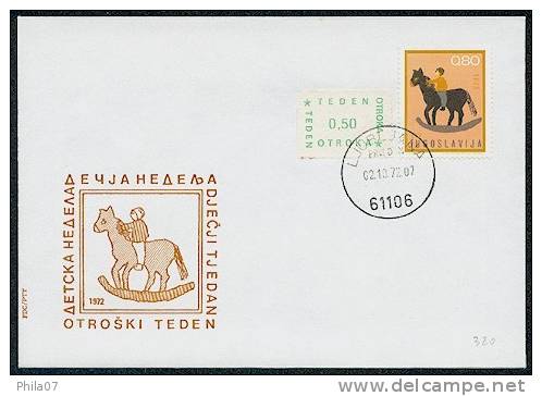 Yugoslavia - Slovenia - F. D. C. Cover For The Occasion Of The Children´s Week. Very Nice Ljubljana Cancel 02. 10. 1972. - Autres & Non Classés