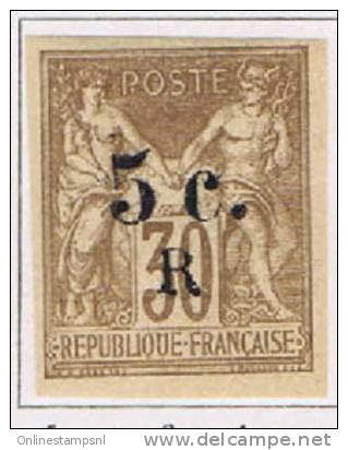 Reunion 1877 , Yv  7, Maury 9 , * ,Neuf Avec ( Ou Trace De) Charniere - Unused Stamps