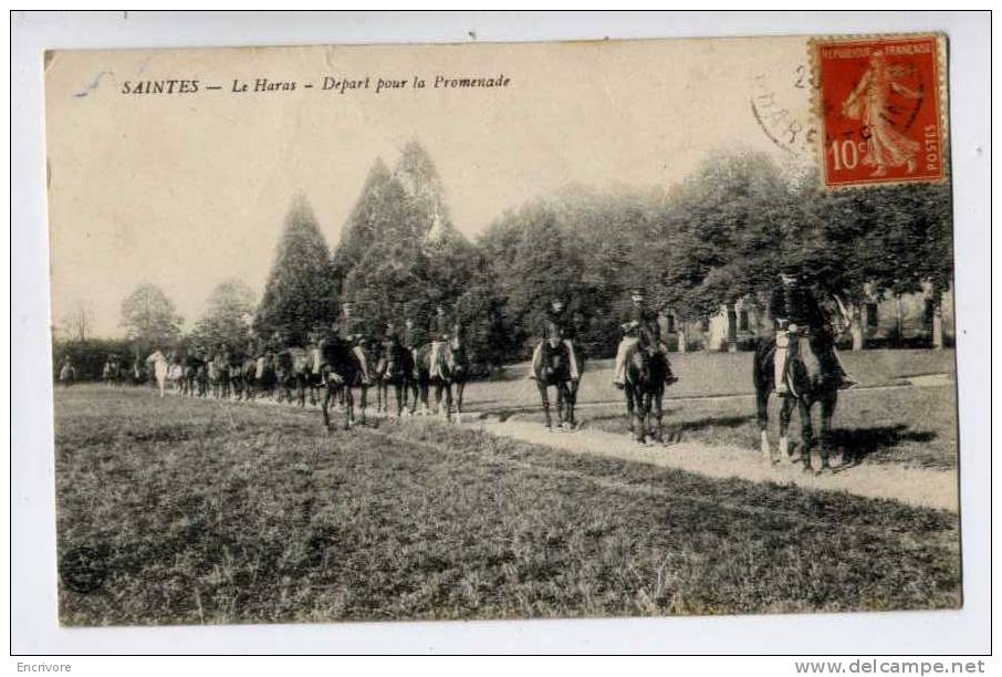 Cpa SAINTES Le Haras Départ Pour La Promenade - Hippisme