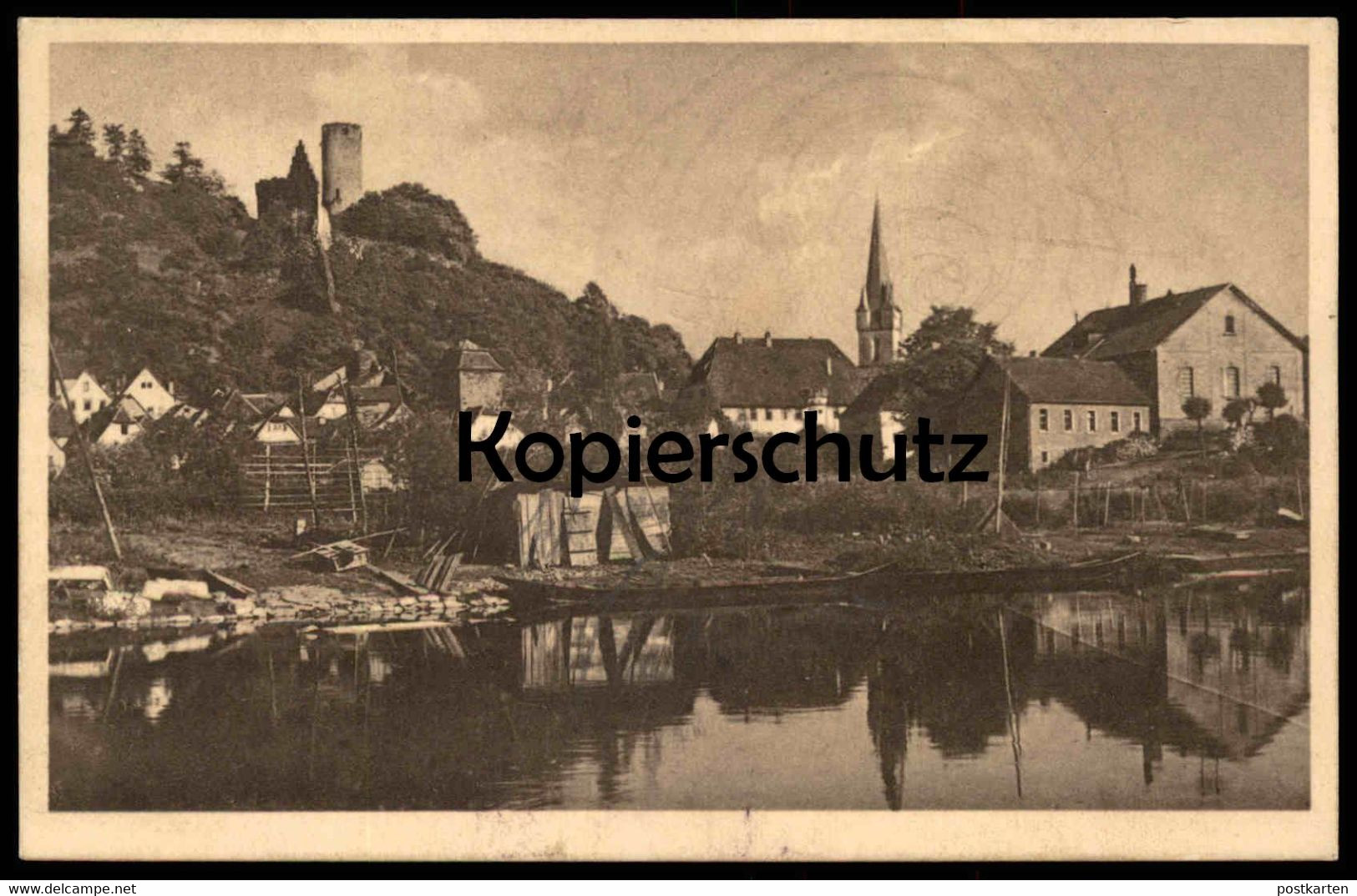 ALTE POSTKARTE GEMÜNDEN AM MAIN SAALE MIT SCHERENBURG Ansichtskarte AK Cpa Postcard - Gemuenden