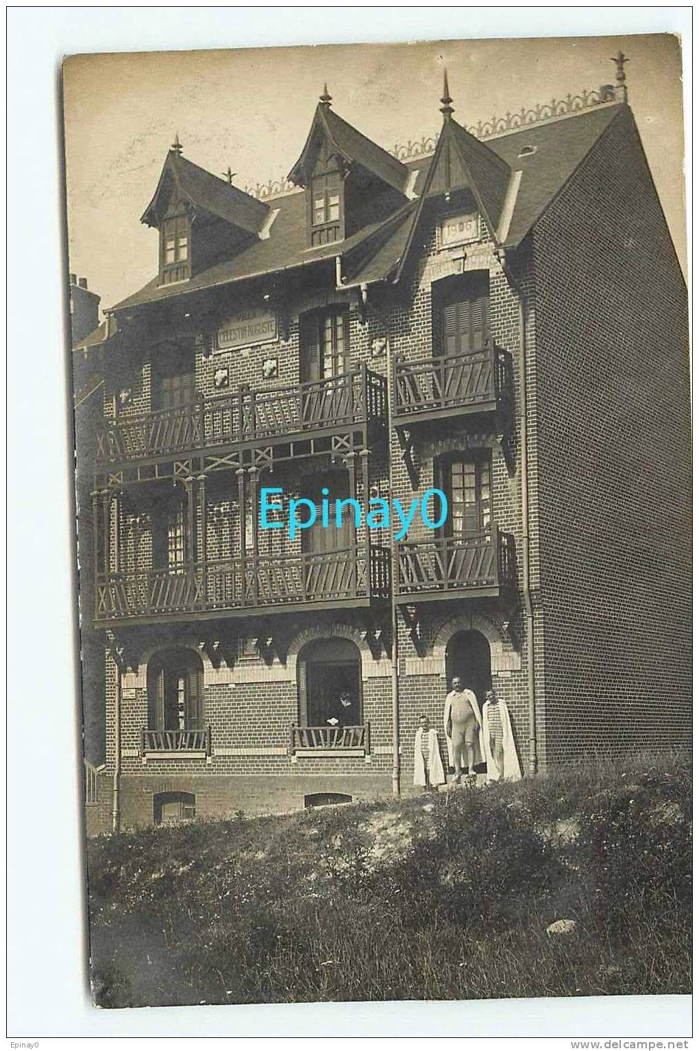 Br - 80 - AULT - Lieu Dit ONIVAL Au 5 Rue De Calais - Villa Célestin Auguste Construite En 1906 - CARTE PHOTO - Ault