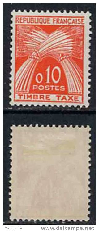 TIMBRE TAXE / 1960 - # 91 / 0.10 F. ORANGE  * / COTE 6.00 EURO (ref T340) - 1960-.... Mint/hinged