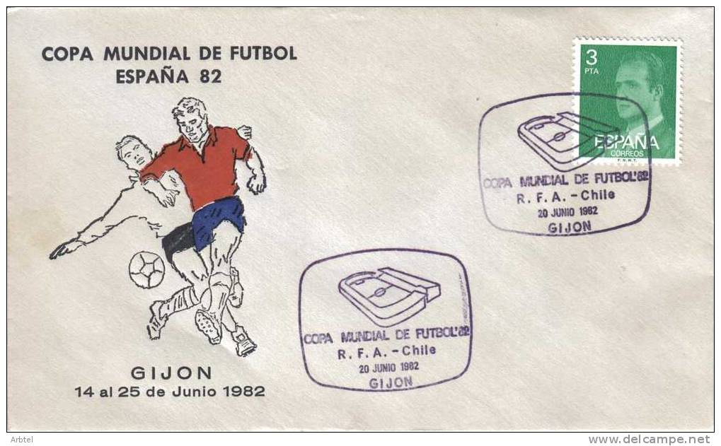 MAT GIJÓN PARTIDO FÚTBOL ALEMANIA CHILE - 1982 – Espagne