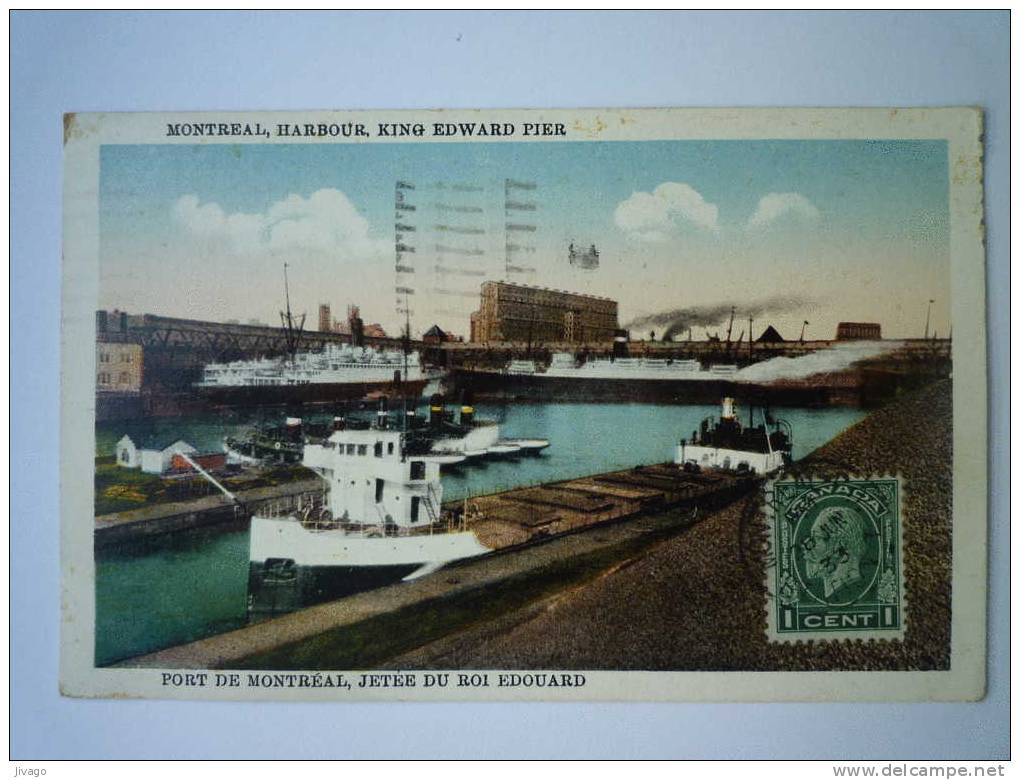 CANADA  : PORT  DE  MONTREAL  ,  JETEE  DU  ROI  EDOUARD - Other & Unclassified