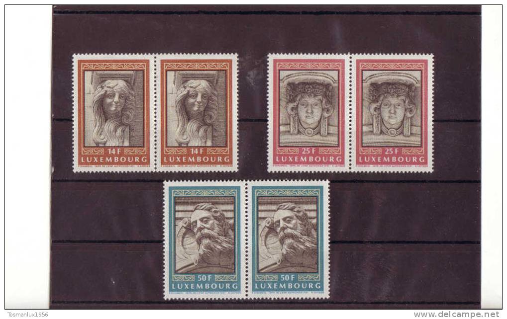 LUXEMBOURG 1991  ARCHITECTURE ( MASCARONS )    LA SERIE :  BLOC DE 2 TIMBRES  TTBE / ** /  ( NEUF) - Unused Stamps