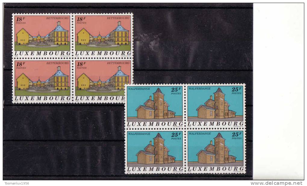 LUXEMBOURG 1992  TOURISTIQUE  LA SERIE :  BLOC DE 4 TIMBRES  TTBE / ** /  ( NEUF) - Unused Stamps