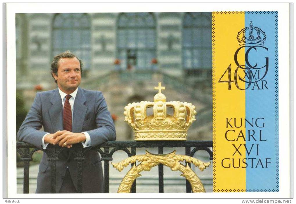 SUEDE 1986 Livret De Luxe FDC Sur Le Roi Charles XVI - FDC