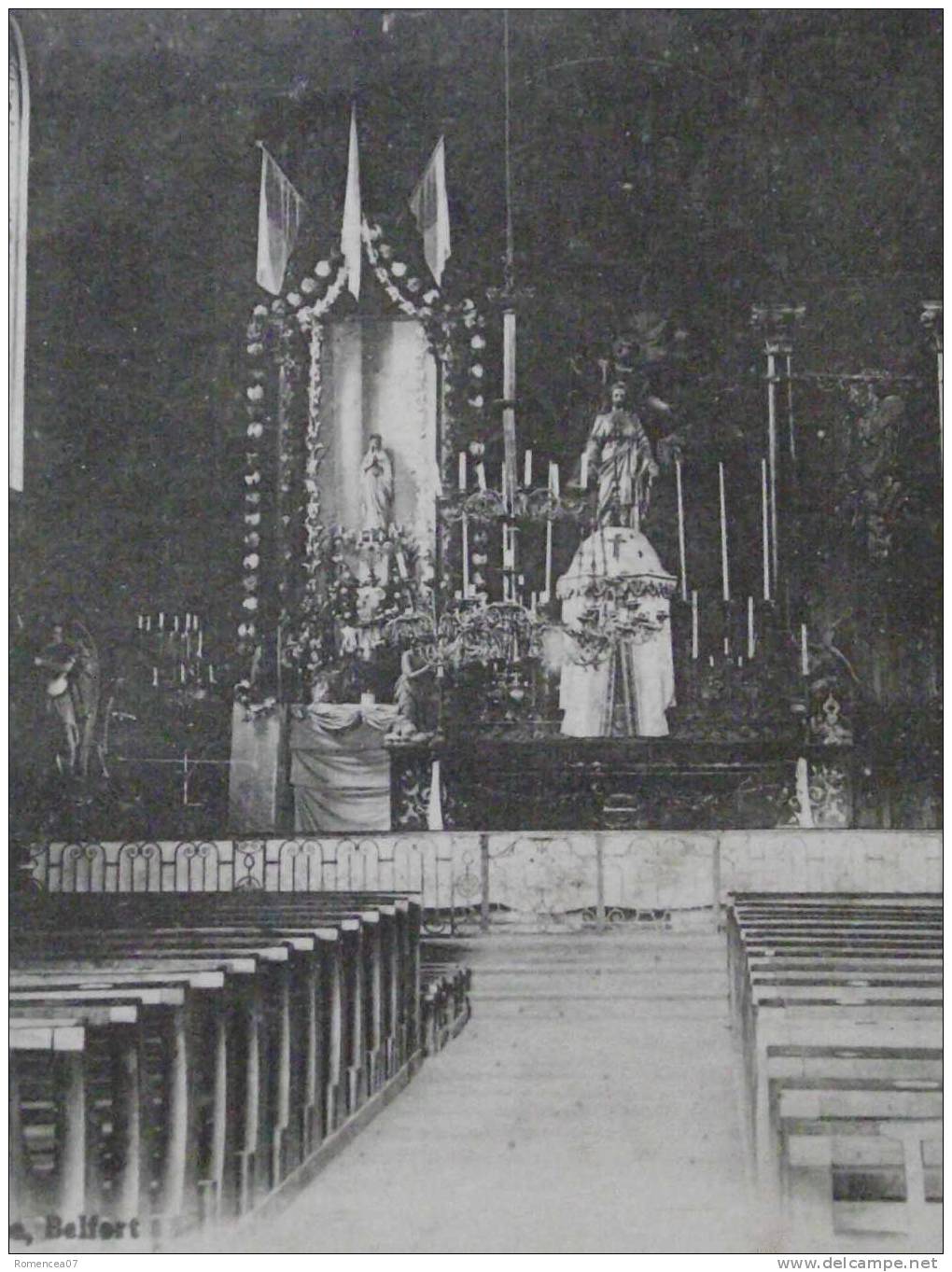 CHÂTENOIS (CHÂTENOIS-les-FORGES, Territoire De Belfort) - Intérieur De L'Eglise - Correspondance Du 28 Juillet 1919 - Châtenois-les-Forges