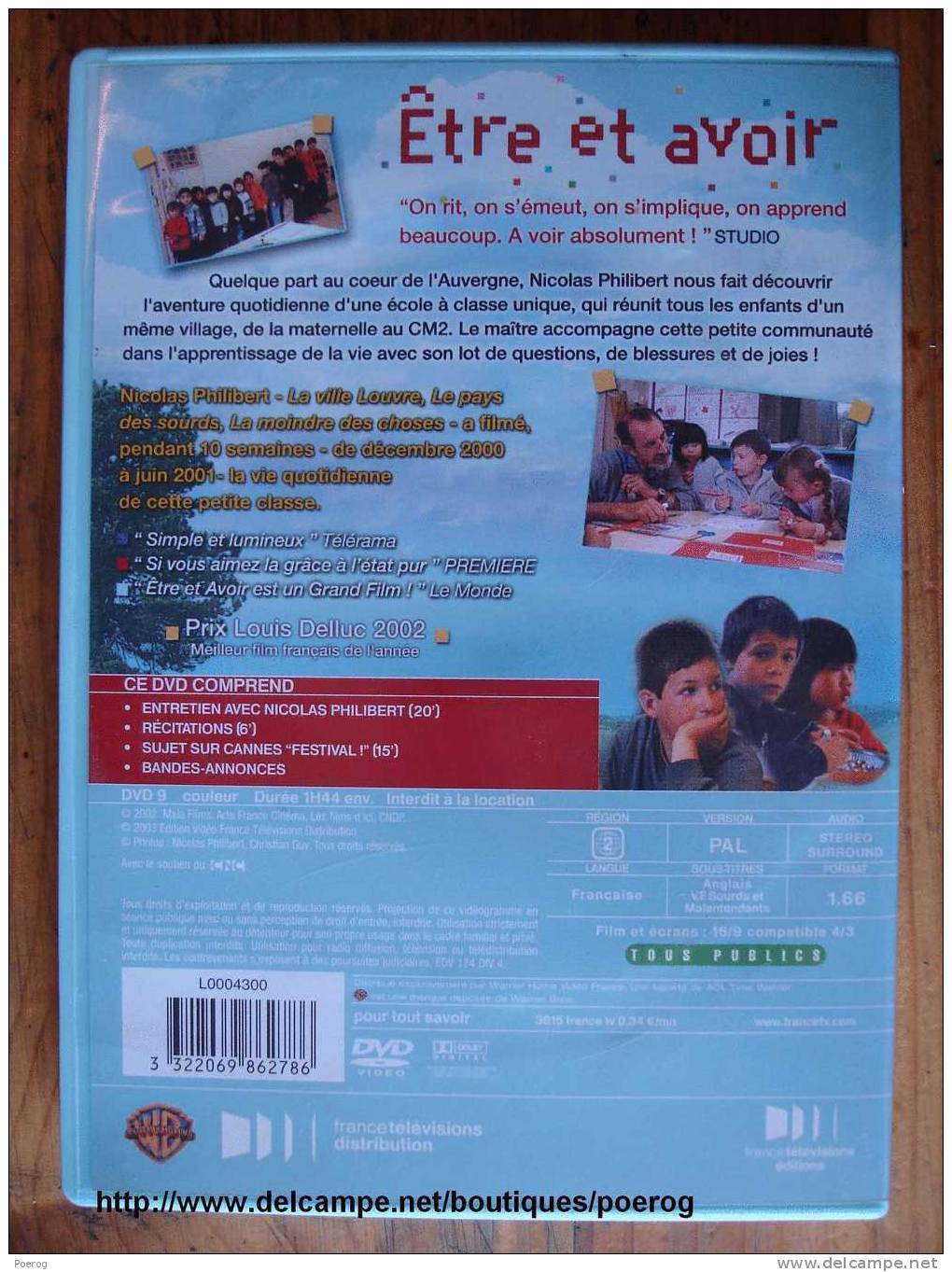DVD - ETRE ET AVOIR - UN FILM DE NICOLAS PHILIBERT - 2003 - Dokumentarfilme