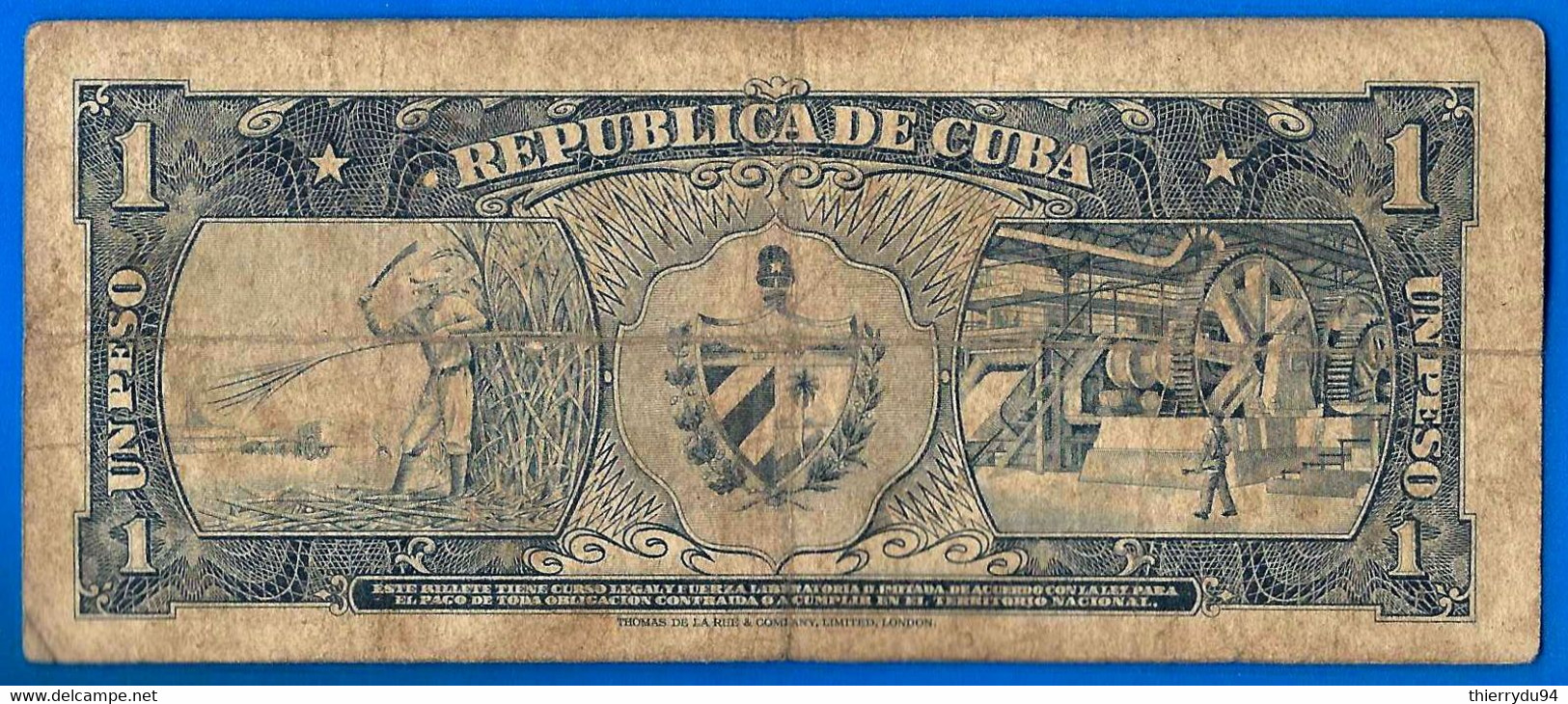 Cuba 1 Peso 1957 Que Prix + Port Pesos Marti Kuba Paypal Bitcoin OK - Cuba