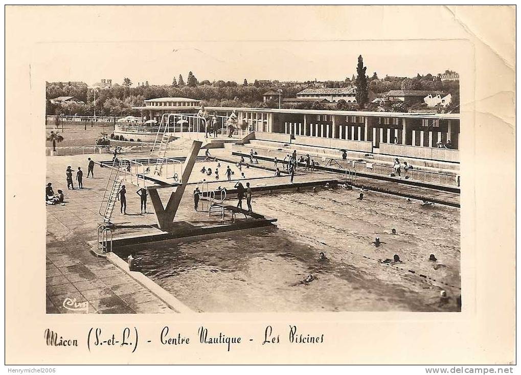 Saone Et Loire - Macon , Centre Nautique , Les Piscines En 1957, Ed Photo Cim - Macon