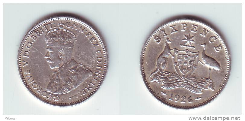 Australia 6 Pence 1926 - Sixpence