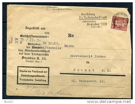 Germany 1928 Cover  Dienstmarken - Briefe U. Dokumente