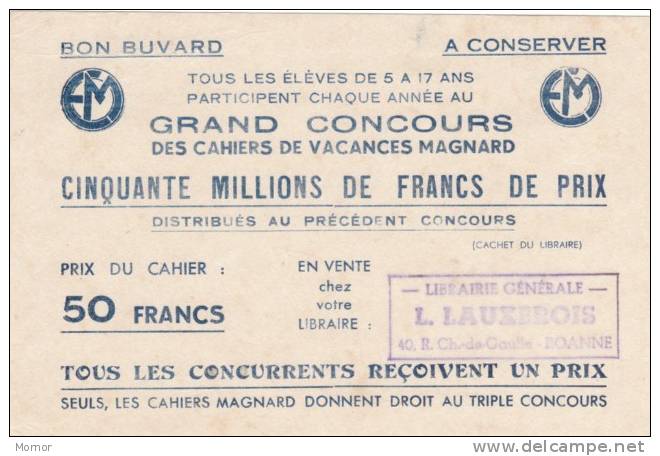 GRAND CONCOURS Des Cahiers De Vacances MAGNARS - Cartoleria