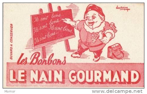 BUVARD   LES BONBONS LE NAIN GOURMANS - Cake & Candy
