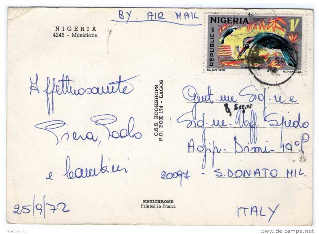 NIGERIA-MUSICIANS / THEMATIC STAMP-BIRD - Nigeria