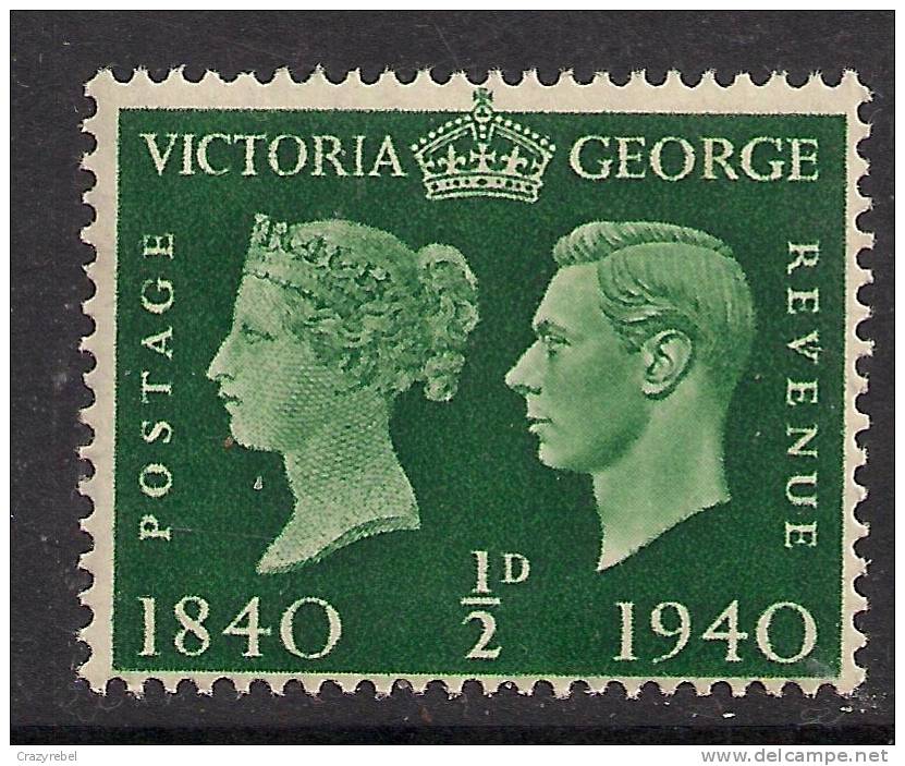 GB 1940 KGV1 1/2d  UMM GREEN CENTENARY STAMP SG 479 (C116) - Unused Stamps