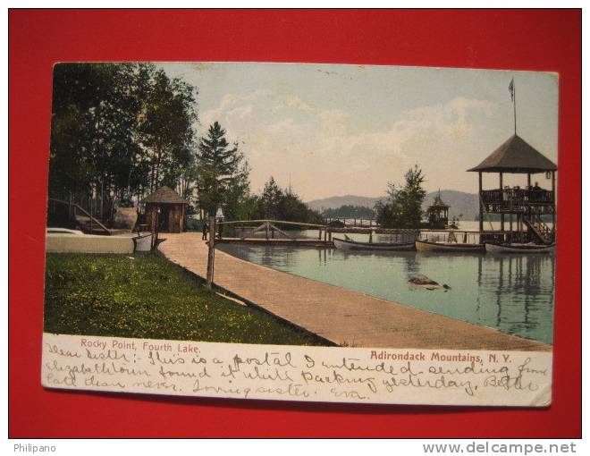 Adirondack Mountain NY  Rocky Point Fourth Lake   1906 Cancel          ----===----   Ref 203 - Adirondack