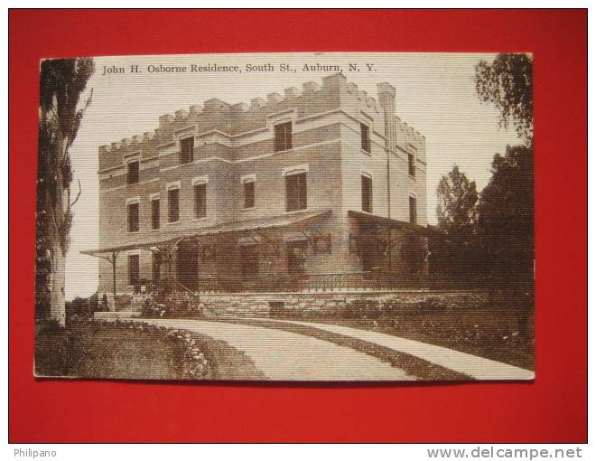 Auburn NY   John H. Osborne Residence   1912 Cancel        ----===----   Ref 203 - Adirondack