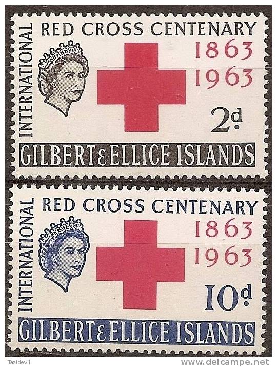 GILBERT & ELLICE ISLANDS - 1963 Red Cross. Scott 77-8. MNH ** - Gilbert- Und Ellice-Inseln (...-1979)