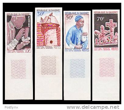 DAHOMEY 1963. FFH MARG.IMPERF.SET:4     [ungezähnt,non Dentelé,no Dentado,non Dentellato] - Against Starve