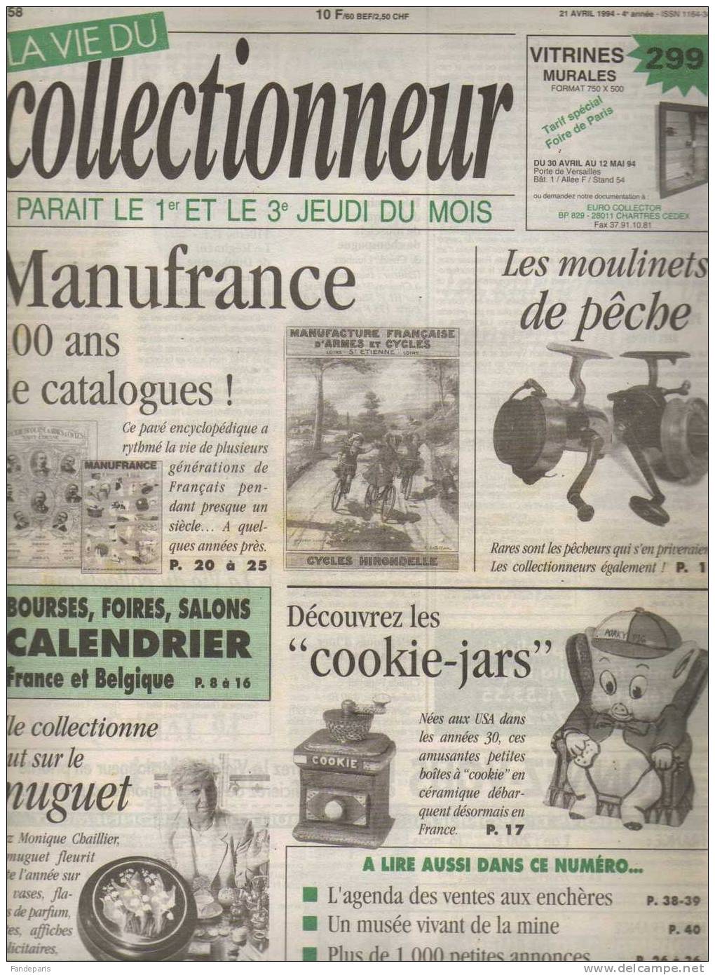 LA VIE DU COLLECTIONNEUR/ MANUFRANCE//LE MUGUET //COOKIE-JARS// LES MOULINETS - Verzamelaars