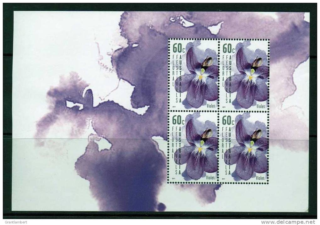 Australia 2011 Floral Festivals 60c Violet Block Of 4 Minisheet MNH - Ungebraucht