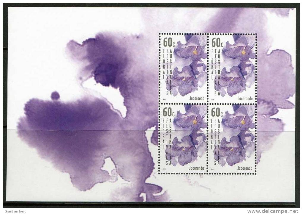 Australia 2011 Floral Festivals 60c Jacaranda Block Of 4 Minisheet MNH - Mint Stamps