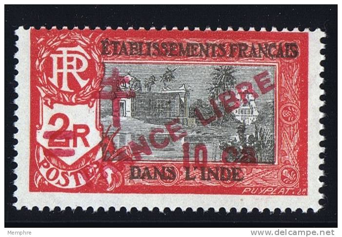 INDE ßurcharge »Croix De Lorraine Et FRANCE LIBRE»  Maury  252 ** - Unused Stamps