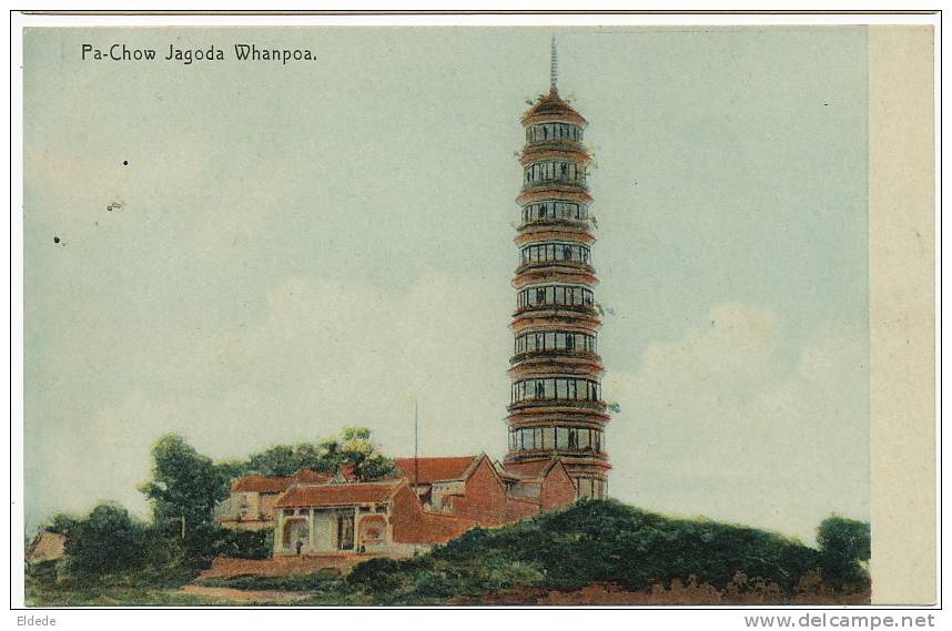 Pa Chow Pagoda Whanpoa Color M. Sternberg Hongkong No 9 - Chine