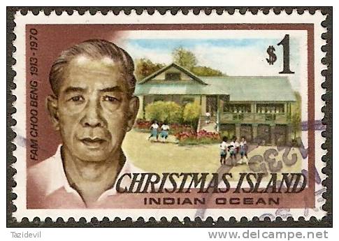CHRISTMAS ISLAND - USED 1977 $1.00 Visitors - Fam Choo Beng - Christmas Island