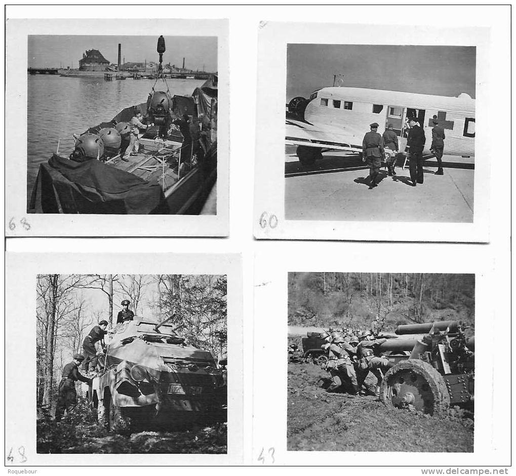 Invasion Allemande En 1940  - 67 Photos- Correspondant Allemand -Format  5x5 - War 1939-45