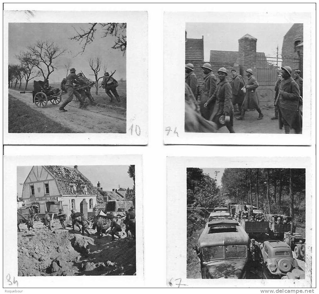 Invasion Allemande En 1940  - 67 Photos- Correspondant Allemand -Format  5x5 - War 1939-45