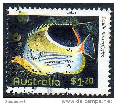 Australia 2010 Fishes Of The Reef $1.20 Saddle Butterflyfish Used - Actual Stamp - Oblitérés