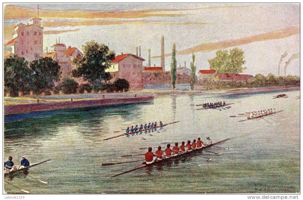 ILLUSTRATEUR SPORT E. BRAUNTHAL - E. RANZENHOFER : "Compétition En Aviron - Rameurs" - Rudersport