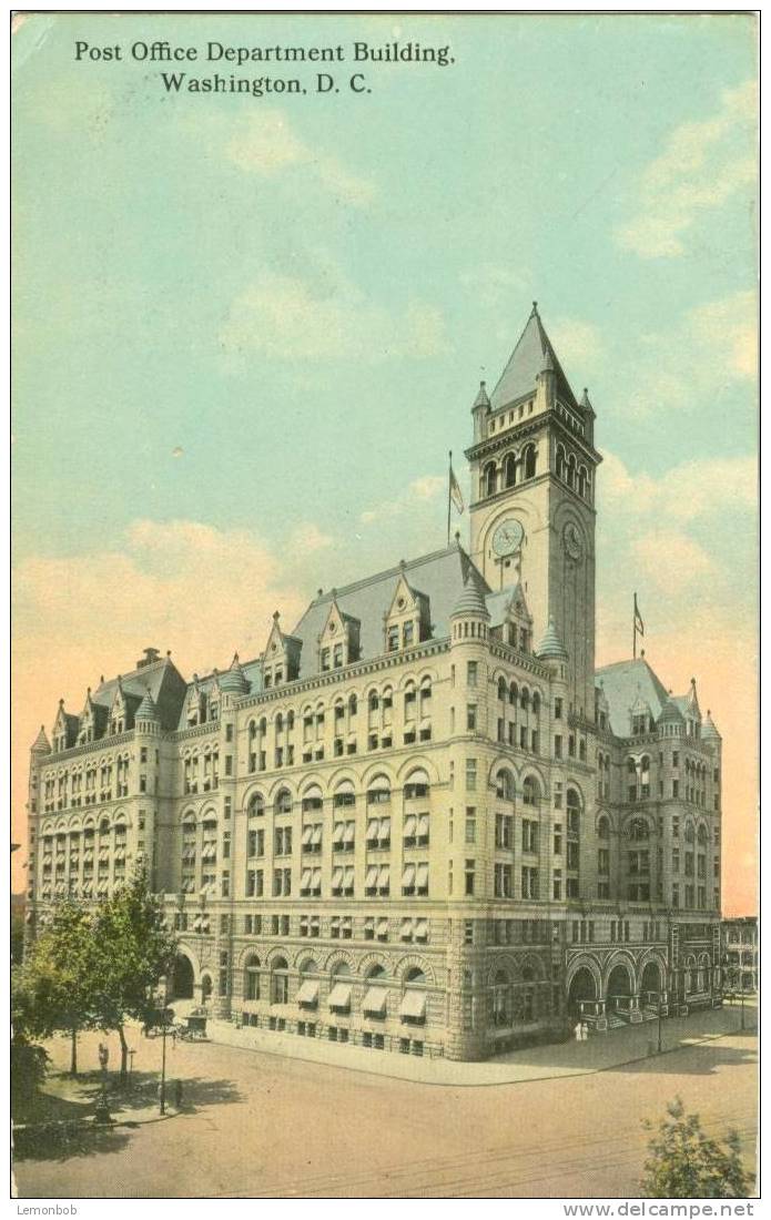 USA – United States – Post Office Department Building, Washington D.C. 1912 Used Postcard [P3572] - Washington DC