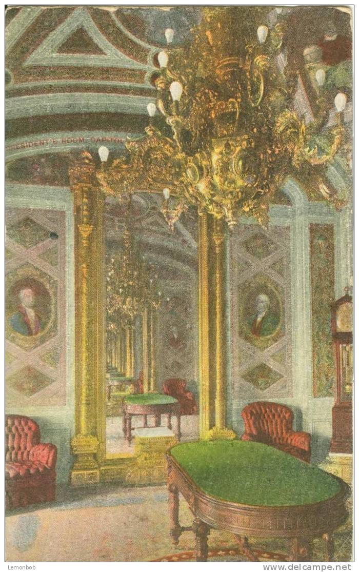 USA – United States – President's Room, U.S. Capitol, Washington  1911 Used Postcard [P3579] - Washington DC