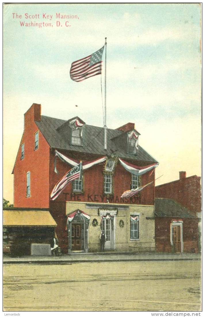 USA – United States – The Scott Key Mansion, Washington D.C. Early 1900s Unused Postcard [P3584] - Washington DC
