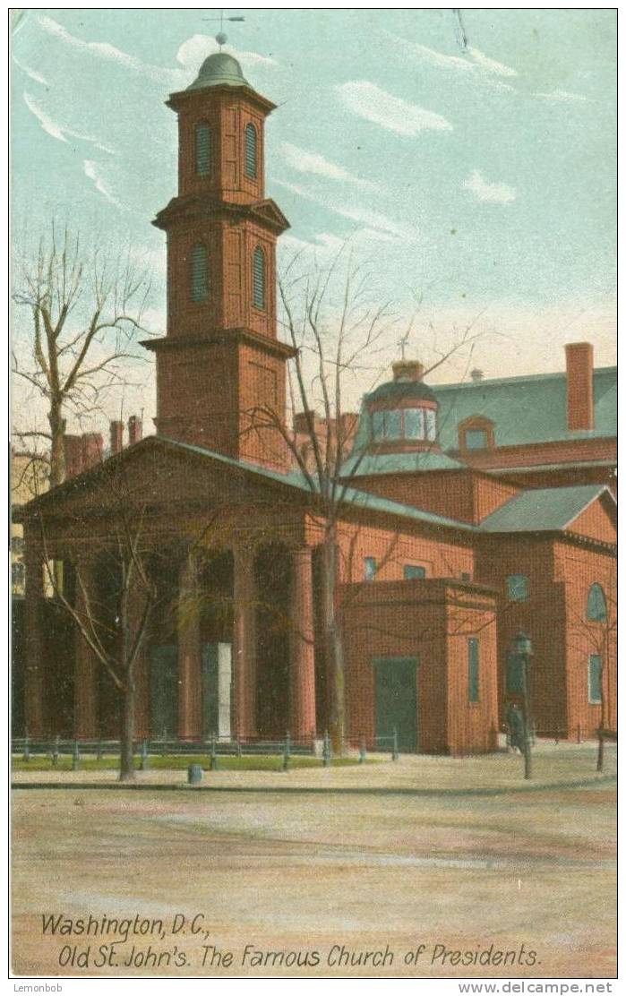 USA – United States – Washington D.C. Old St. John's The Famous Church Of Presidents Early 1900s Used Postcard [P3585] - Washington DC