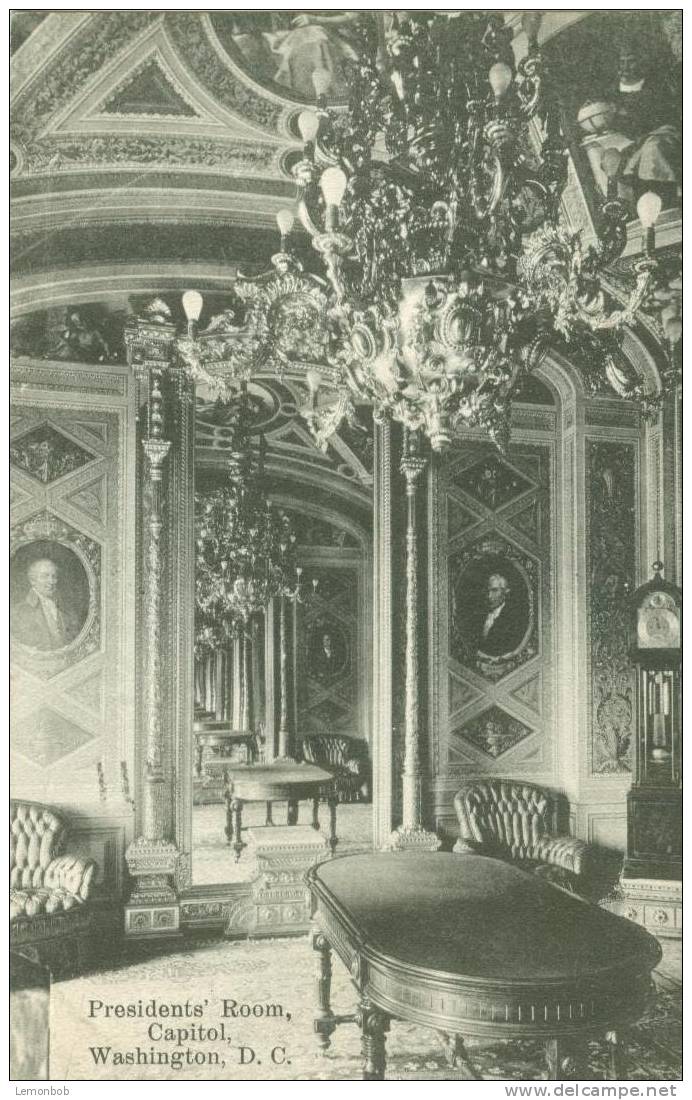 USA – United States – President's Room, Capitol, Washington D.C. 1916 Used Postcard [P3586] - Washington DC