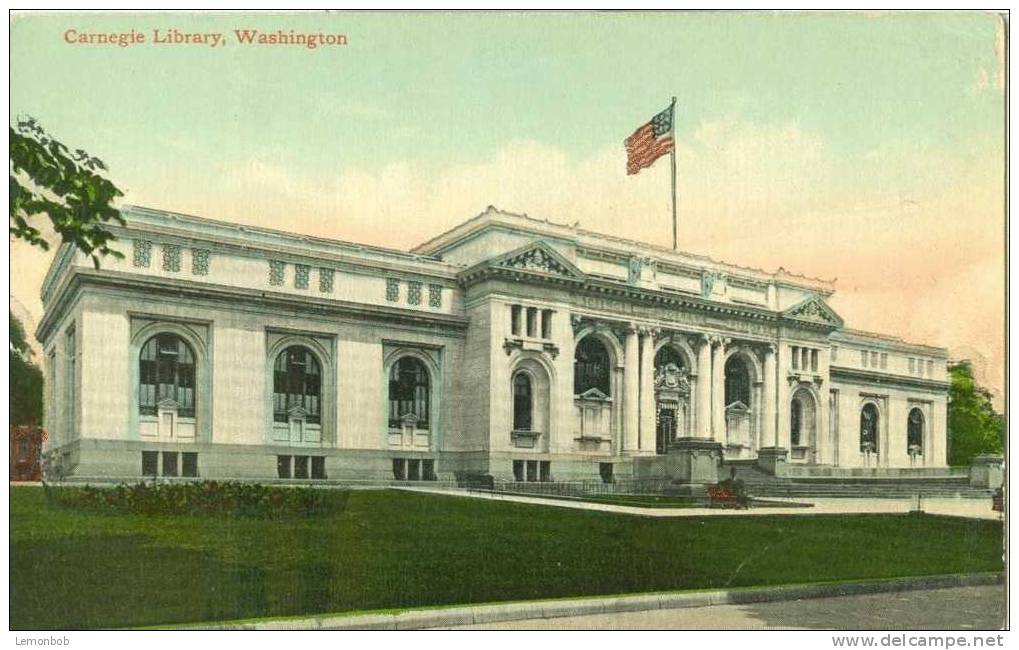 USA – United States – Carnegie Library, Washington  Early 1900s Unused Postcard [P3594] - Washington DC