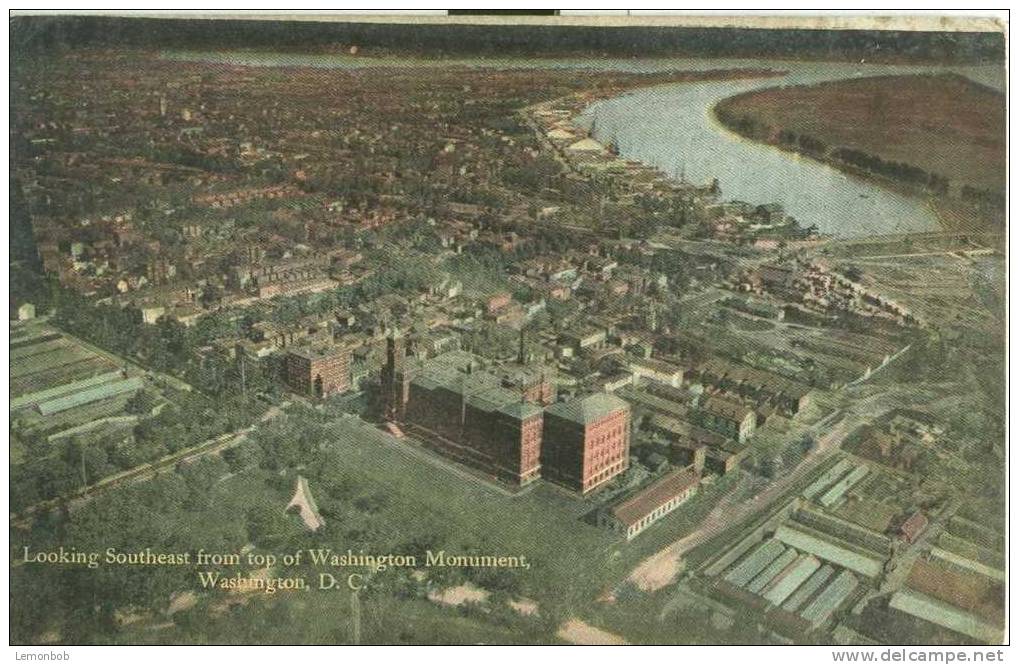 USA – United States – Looking Southeast From Top Of Washington Monument, Washington D.C.1918 Used Postcard [P3595] - Washington DC