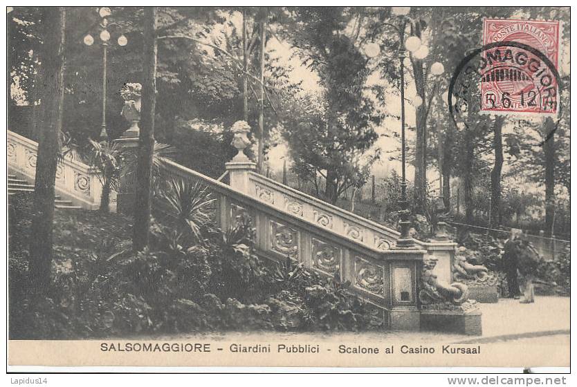 ZQ 143 / C P A  -ITALIE  -  SALSOMAGGIORE  GIARDINI PUBBLICI SCALONE AL CASINO KURSAAL - Altri & Non Classificati