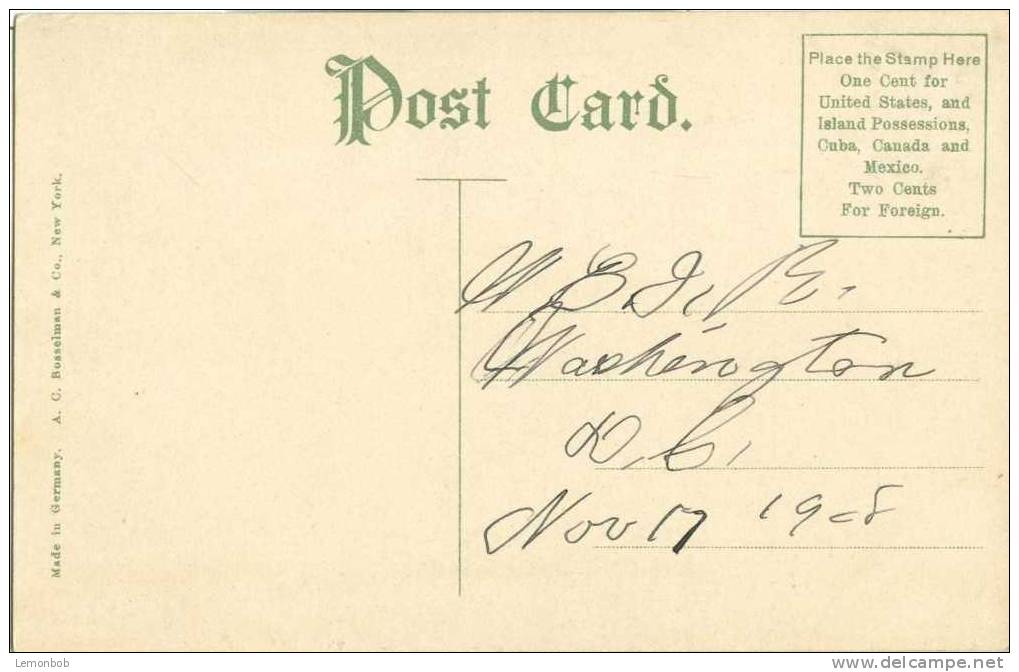 USA – United States – Bureau Of Engraving & Printing, Washington D.C. 1908 Used Postcard [P3600] - Washington DC